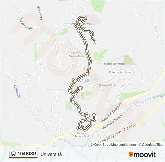 104BISR Bus Line Map