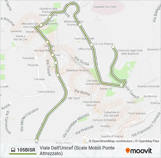 105BISR Bus Line Map