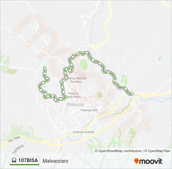 107BISA Bus Line Map