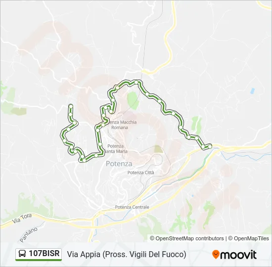 107BISR Bus Line Map