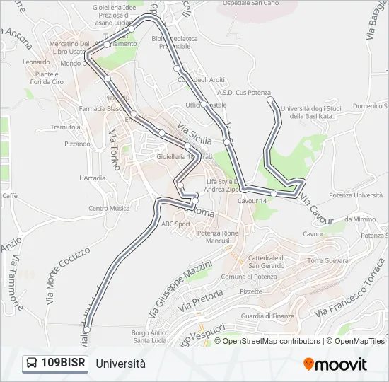 109BISR Bus Line Map