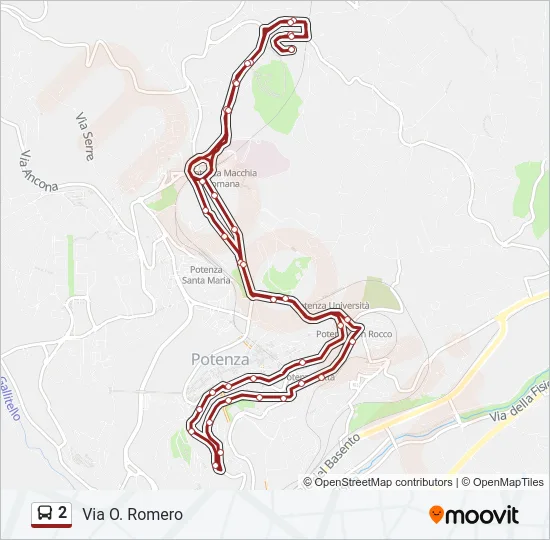 2 Bus Line Map