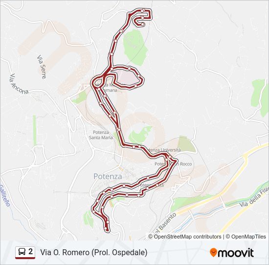 2 Bus Line Map