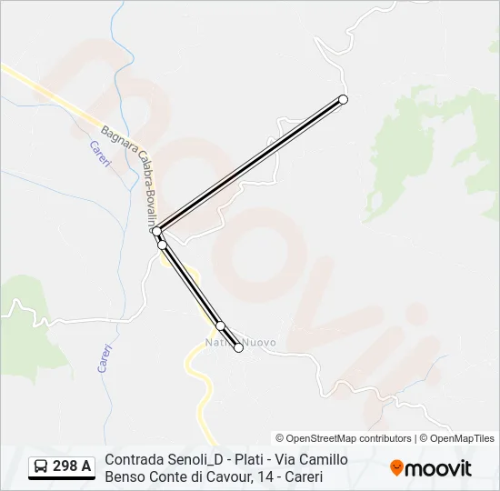 298 A Bus Line Map