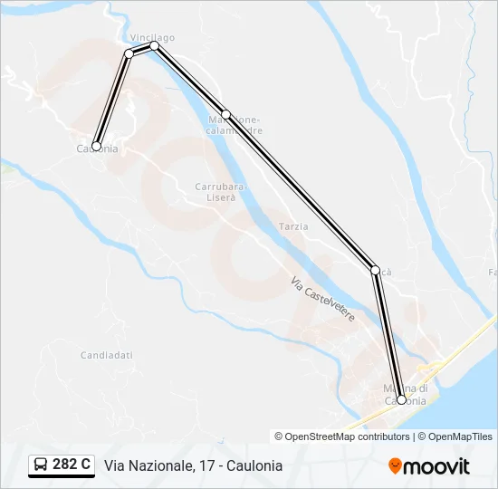 282 C Bus Line Map