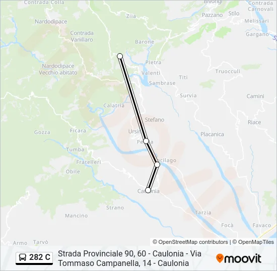 282 C Bus Line Map