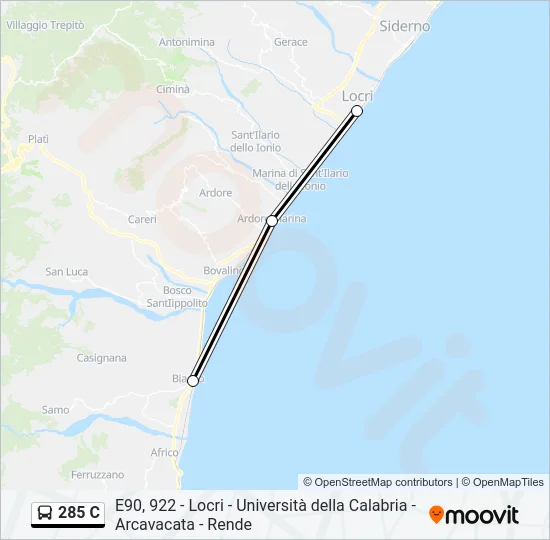 285 C Bus Line Map