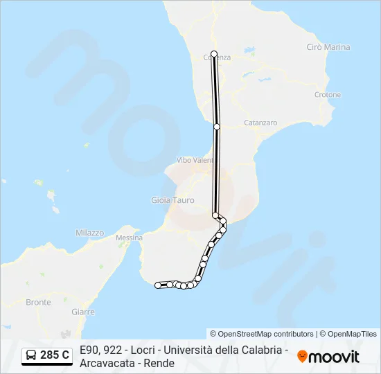 285 C Bus Line Map