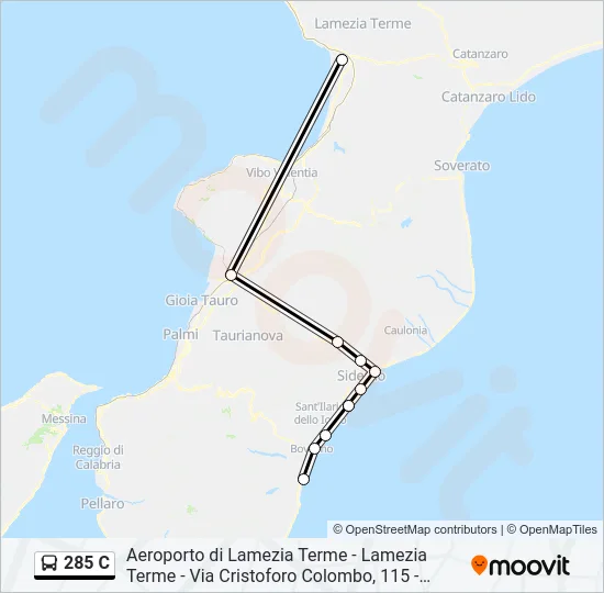 285 C Bus Line Map