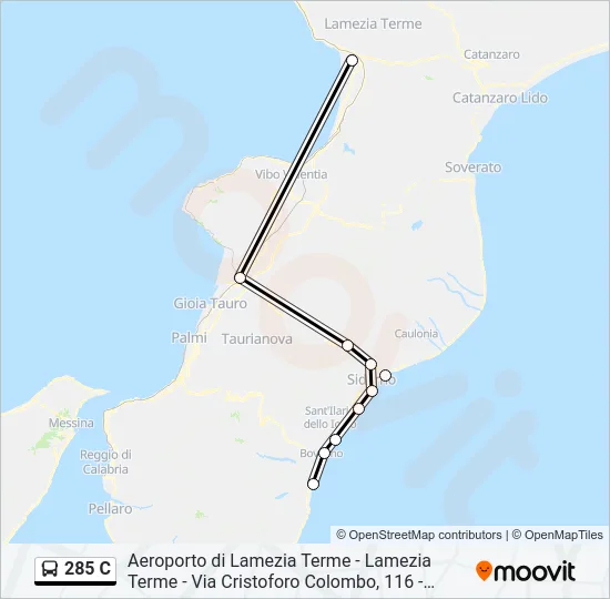 285 C Bus Line Map