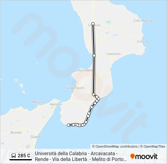 285 C Bus Line Map