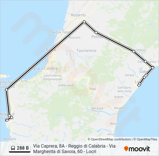 288 B Bus Line Map