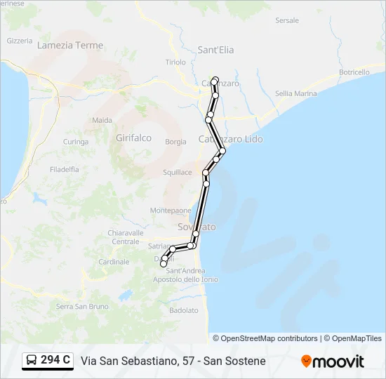 294 C Bus Line Map