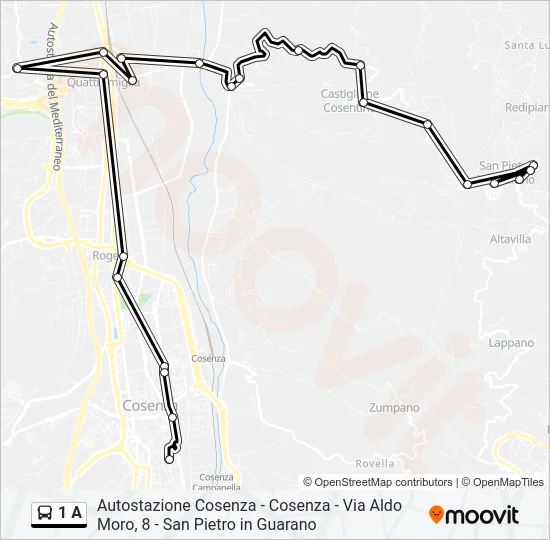 1 A Bus Line Map