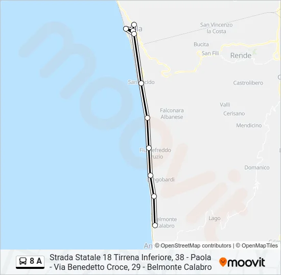 8 A Bus Line Map