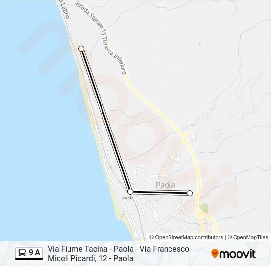 9 A Bus Line Map