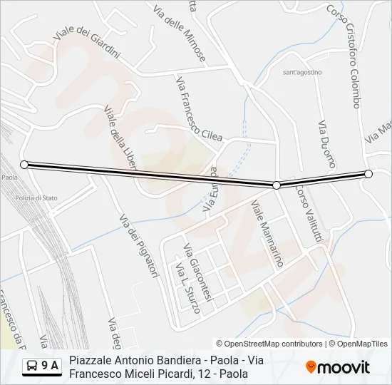 9 A Bus Line Map