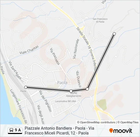 9 A Bus Line Map
