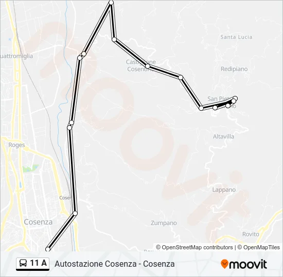 11 A Bus Line Map