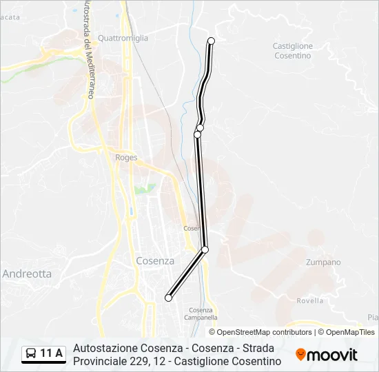 11 A Bus Line Map