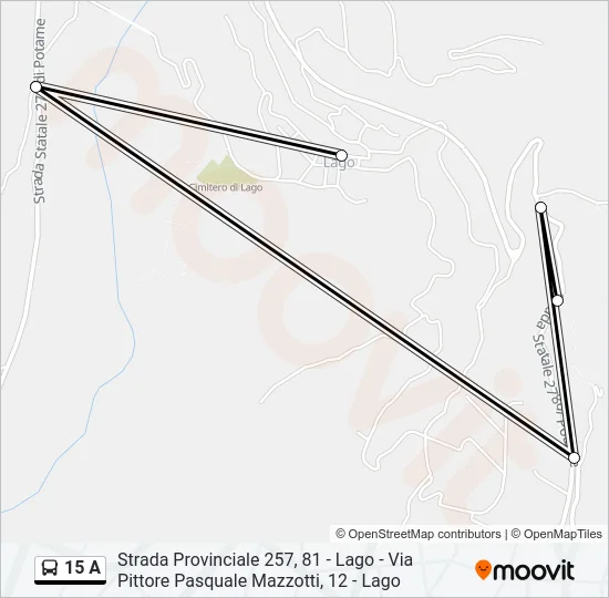 15 A Bus Line Map
