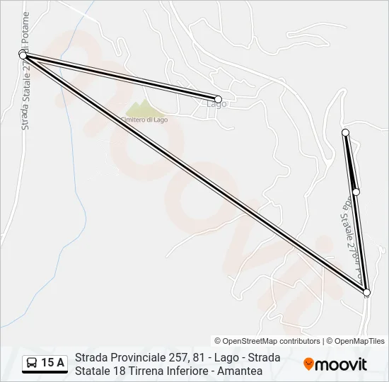 15 A Bus Line Map