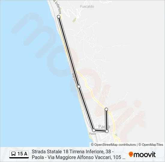 15 A Bus Line Map