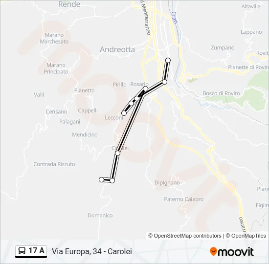 17 A Bus Line Map