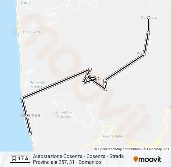 17 A Bus Line Map