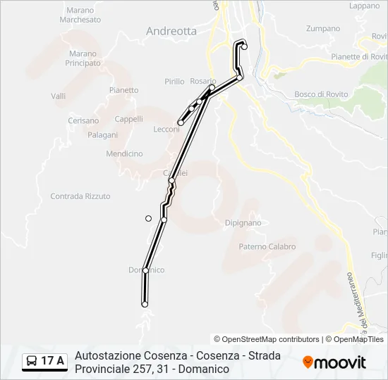 17 A Bus Line Map