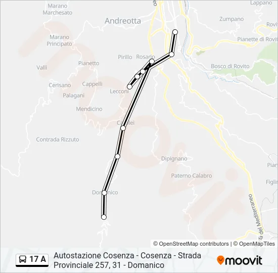 17 A Bus Line Map