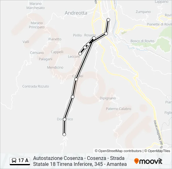 17 A Bus Line Map