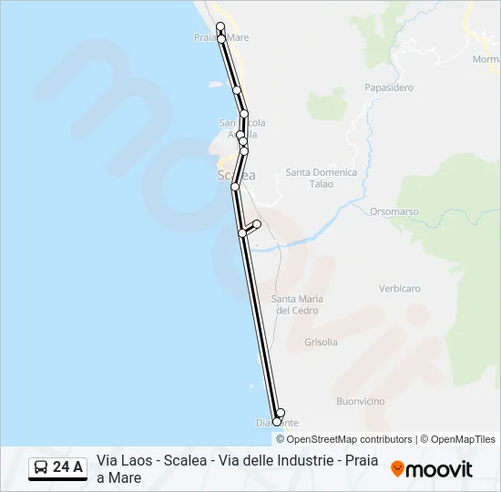 24 A Bus Line Map