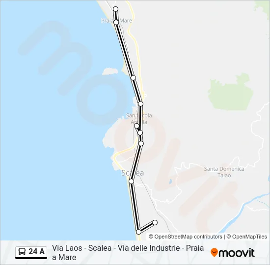 24 A Bus Line Map