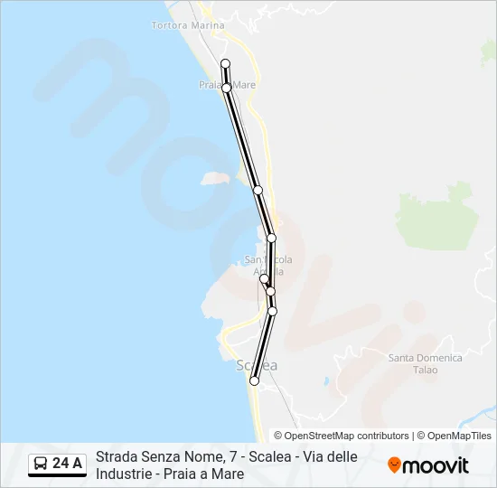 24 A Bus Line Map