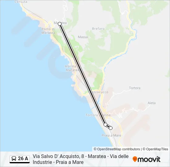 26 A Bus Line Map