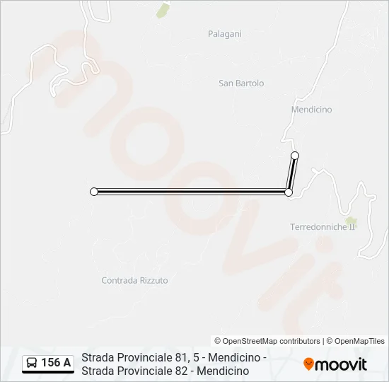 156 A Bus Line Map