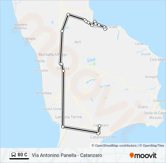 80 C Bus Line Map