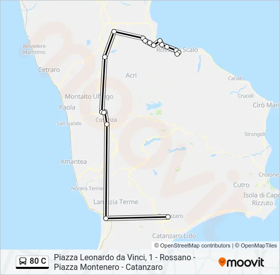 80 C Bus Line Map