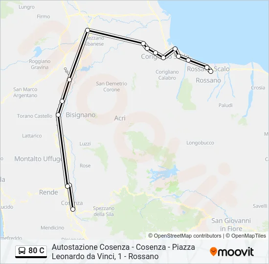 80 C Bus Line Map