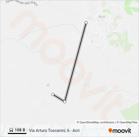 108 B Bus Line Map