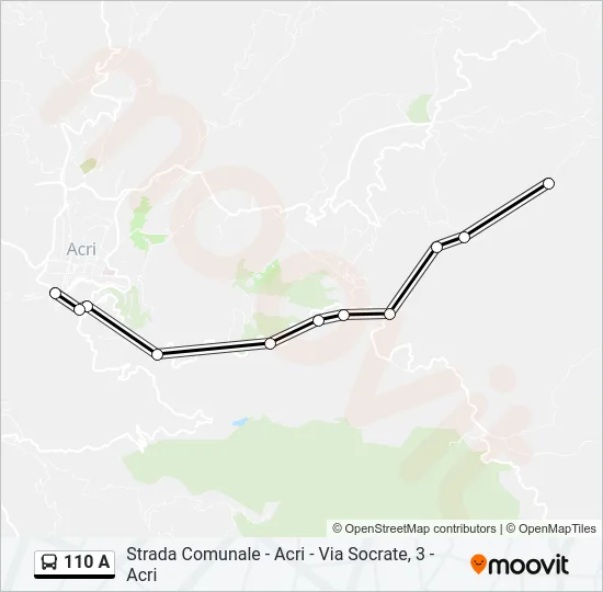 110 A Bus Line Map