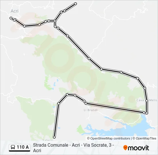 110 A Bus Line Map