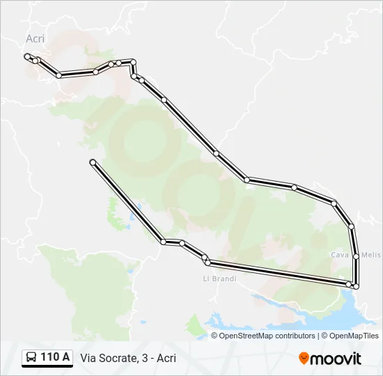 110 A Bus Line Map