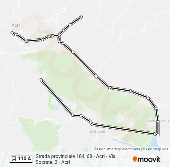 110 A Bus Line Map