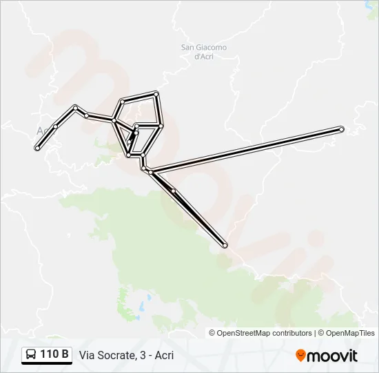 110 B Bus Line Map