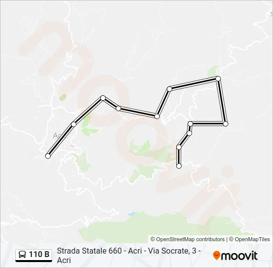 110 B Bus Line Map