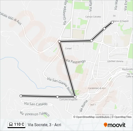 110 C Bus Line Map