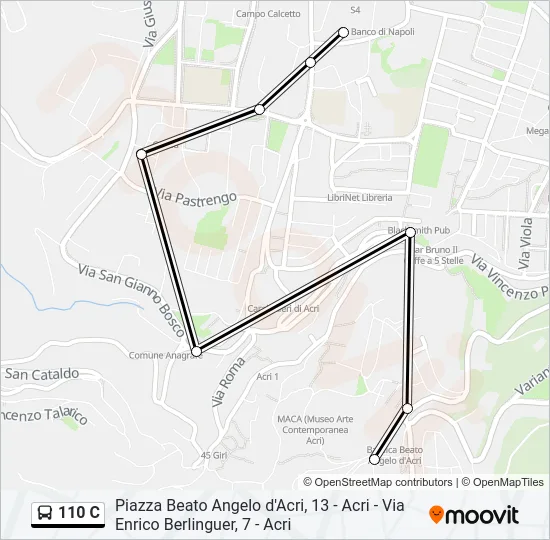 110 C Bus Line Map