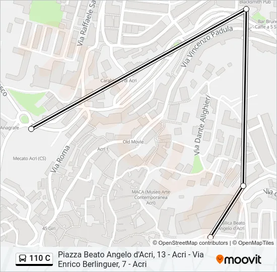 110 C Bus Line Map